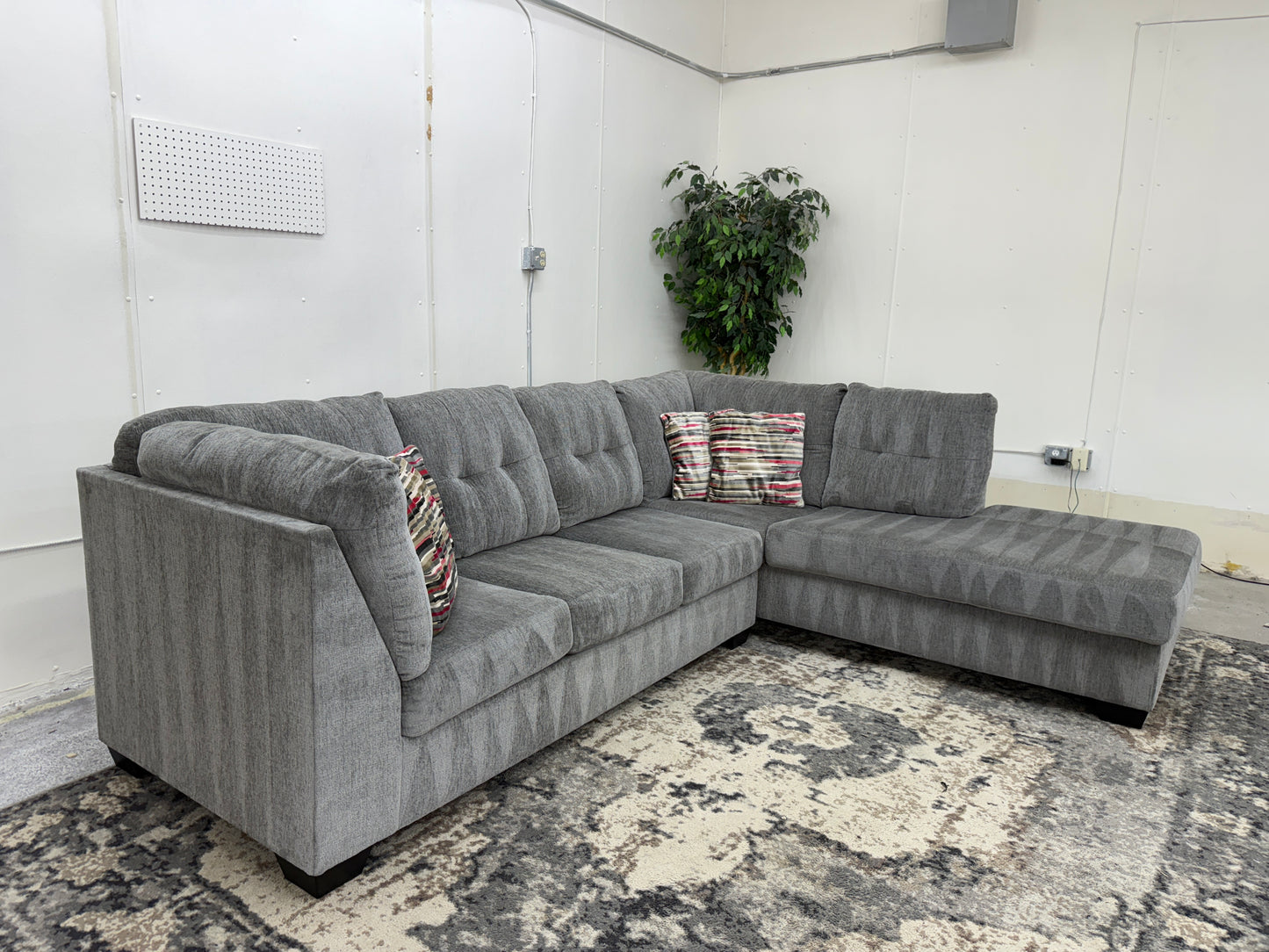 Gray L Shape Sectional