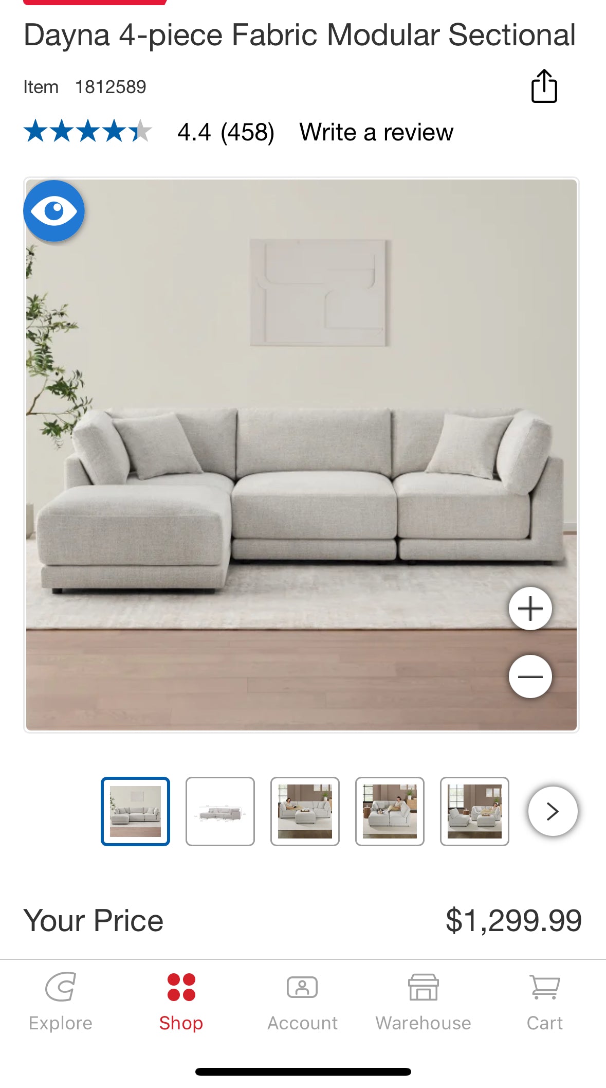 White Modular Sectional Couch