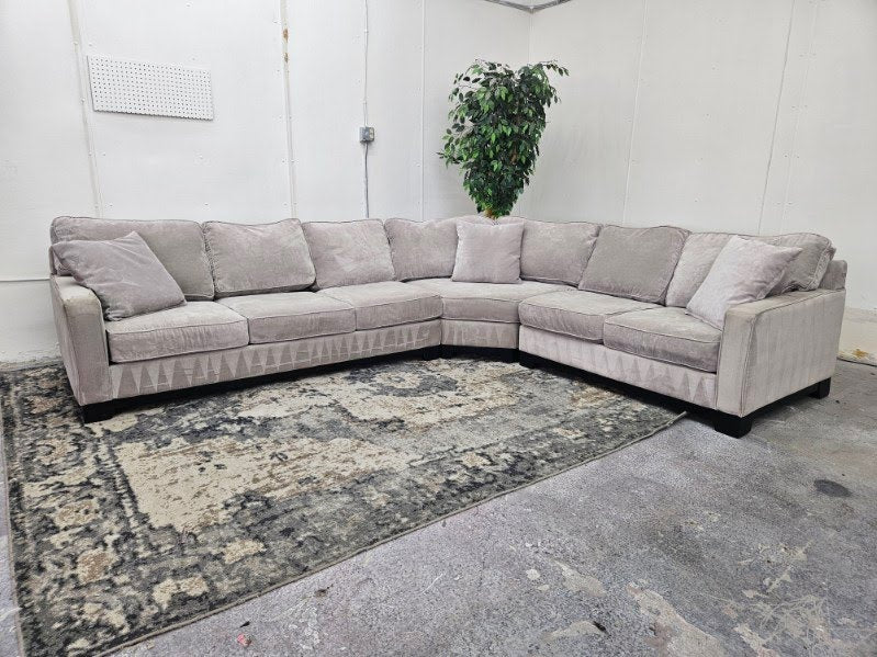 Gorgeous Gray L Shape Sectional Couch