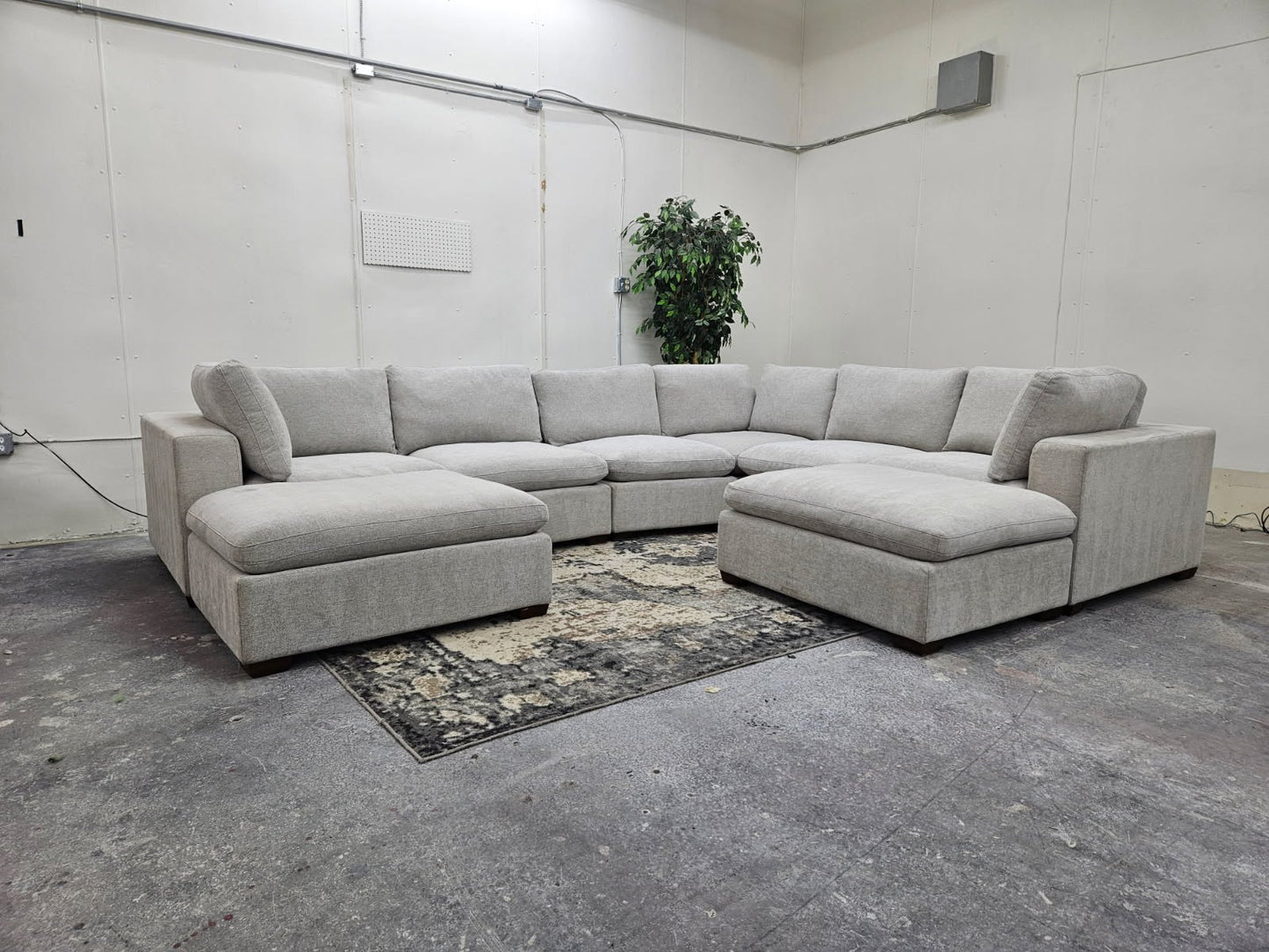Light Gray 8-Piece Modular Cloud Sofa