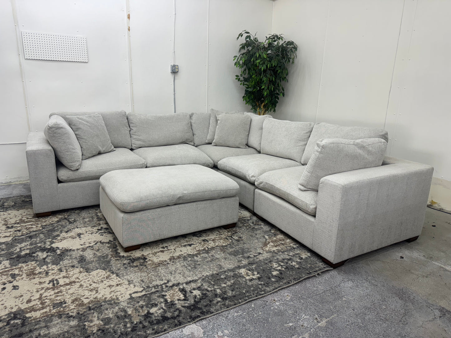 Light Gray 6 Piece Cloud Sectional Couch