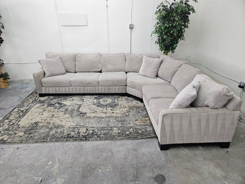 Gorgeous Gray L Shape Sectional Couch