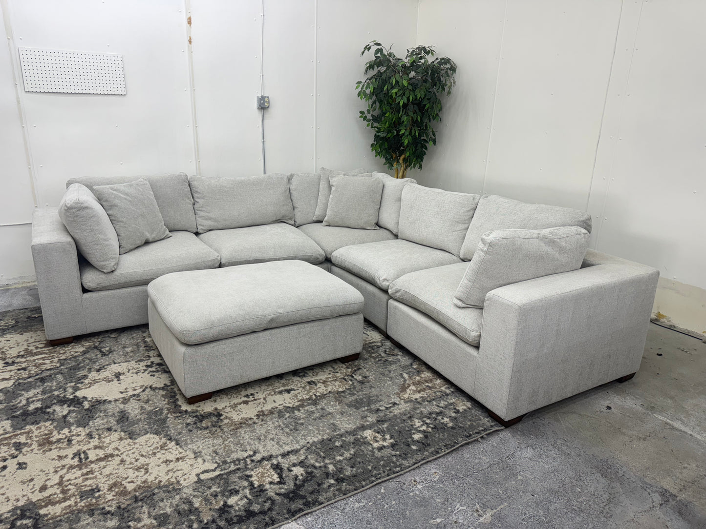 Light Gray 6 Piece Cloud Sectional Couch