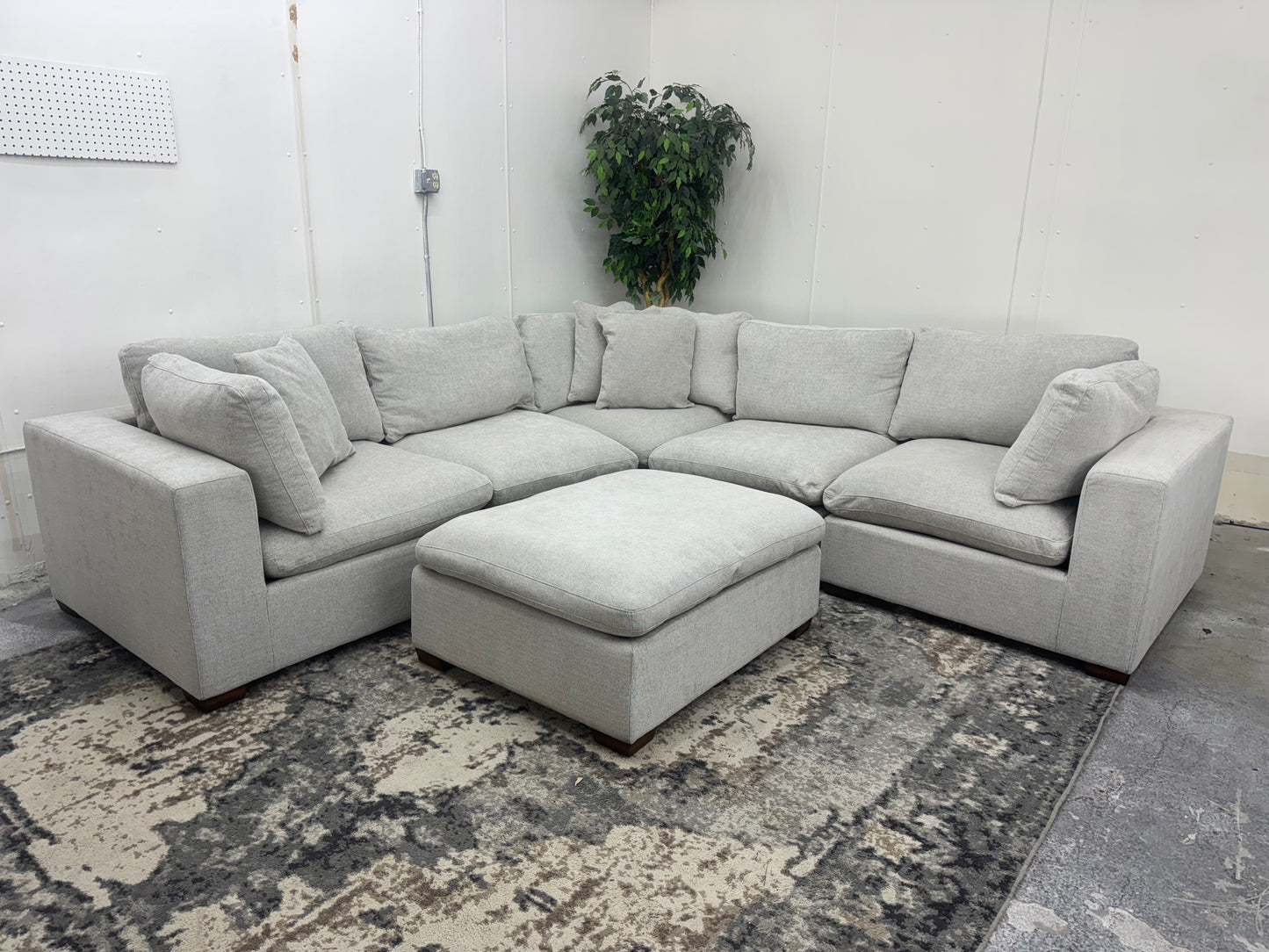Light Gray 6 Piece Cloud Sectional Couch