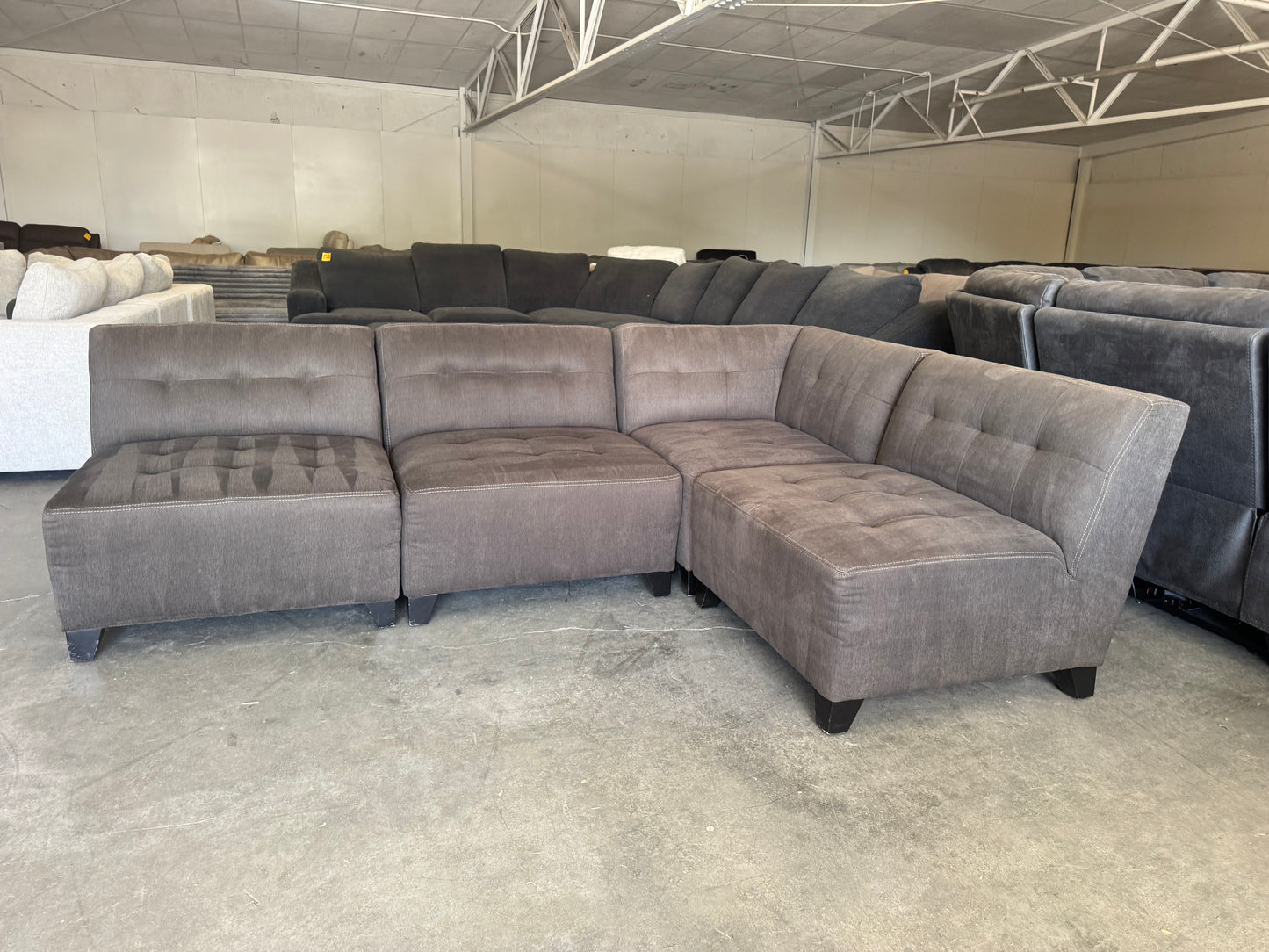 Modular Gray Sectional Sofa