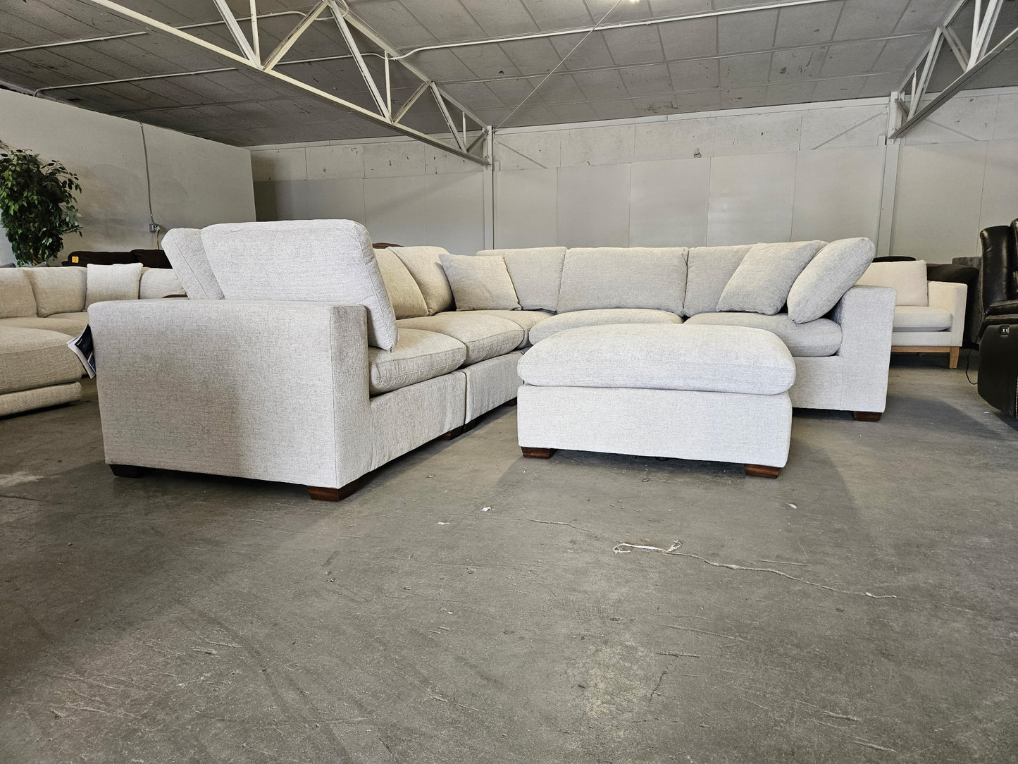 Brand New Light Gray 6 Piece Cloud Sectional Couch
