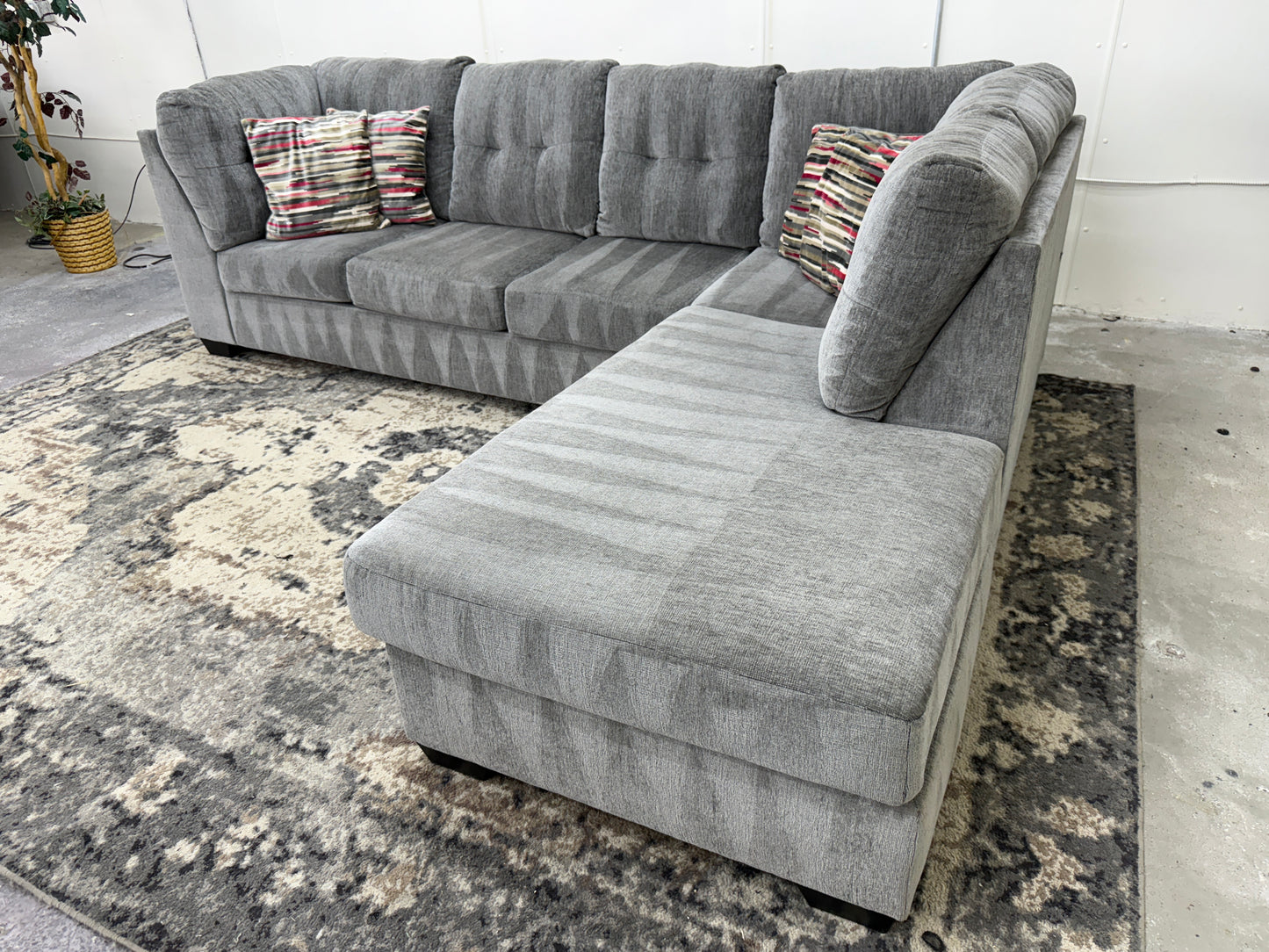 Gray L Shape Sectional