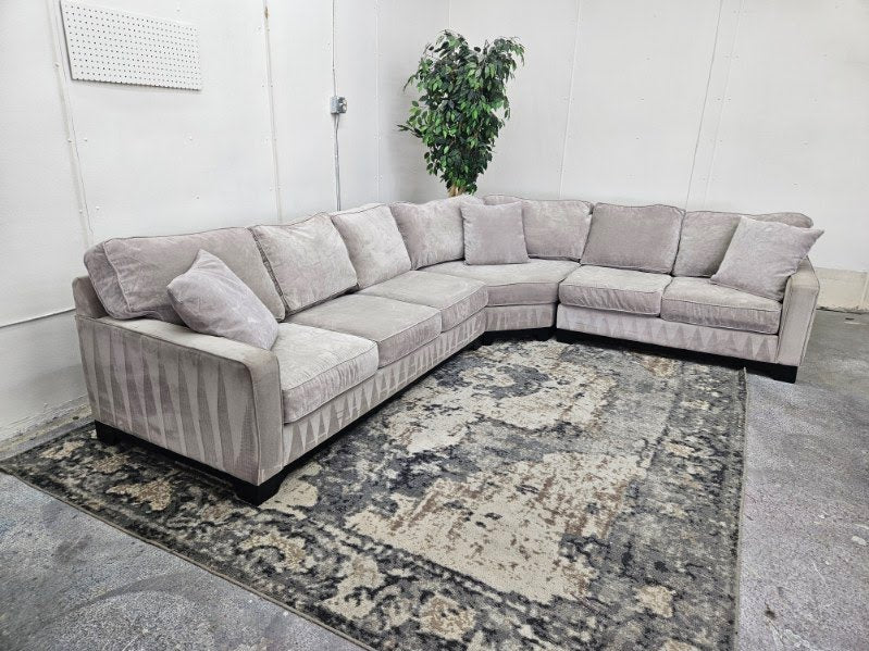 Gorgeous Gray L Shape Sectional Couch