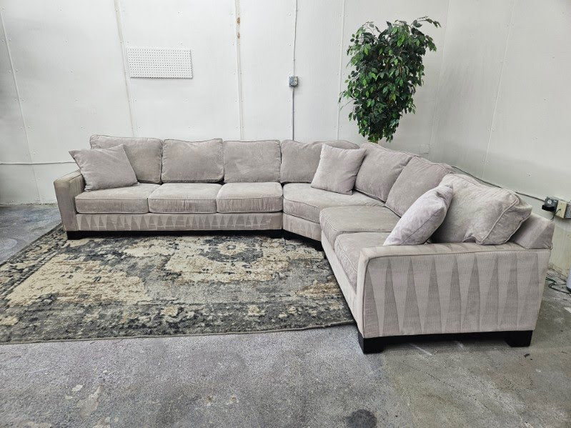 Gorgeous Gray L Shape Sectional Couch