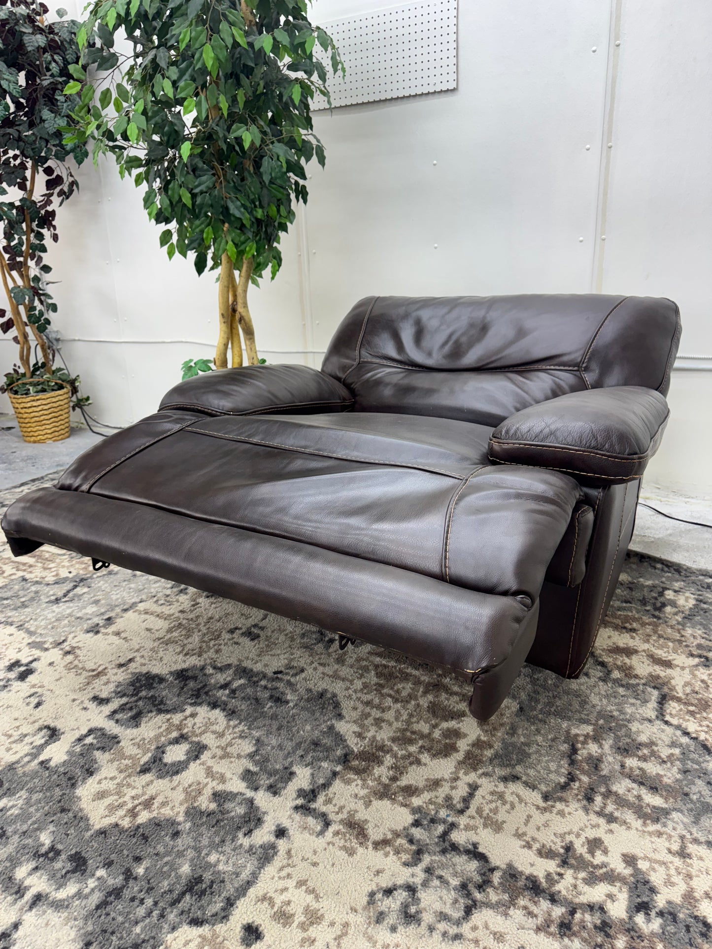 Brown Leather Armchair Recliner
