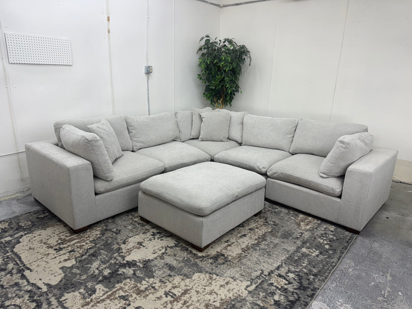 Light Gray 6 Piece Cloud Sectional Couch