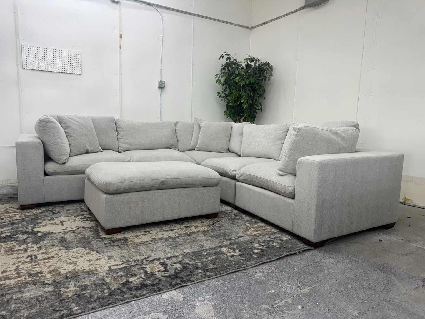 Light Gray 6 Piece Cloud Sectional Couch