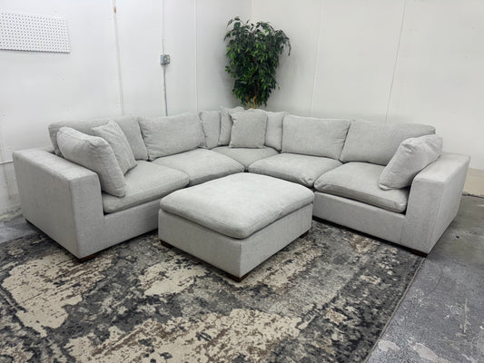 Light Gray 6 Piece Cloud Sectional Couch