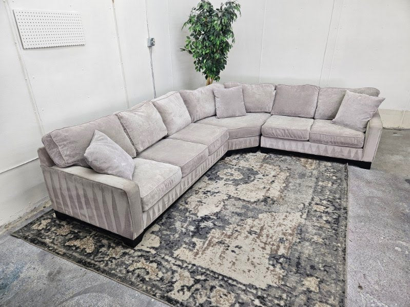 Gorgeous Gray L Shape Sectional Couch