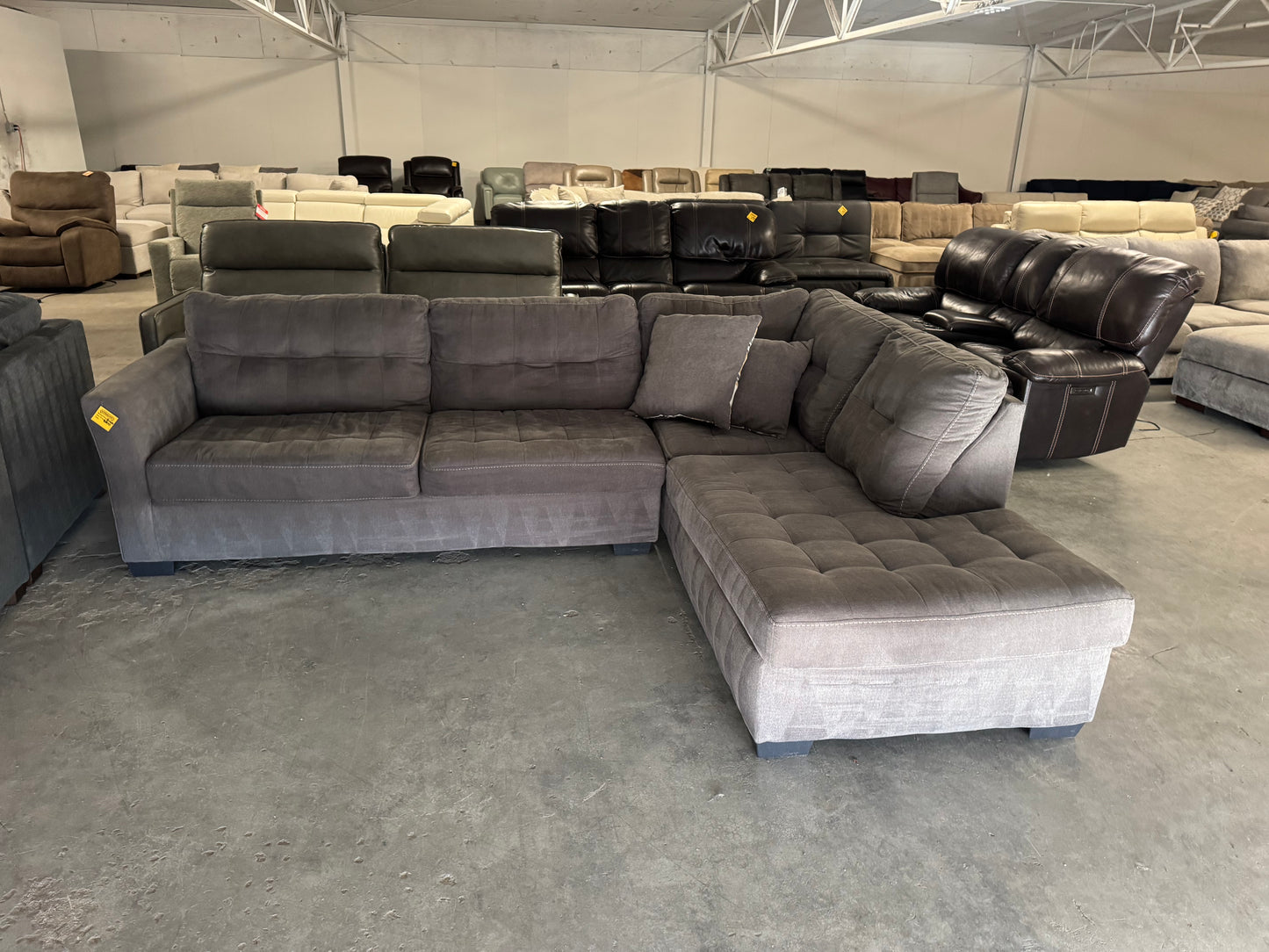 Gray L Shape Sofa