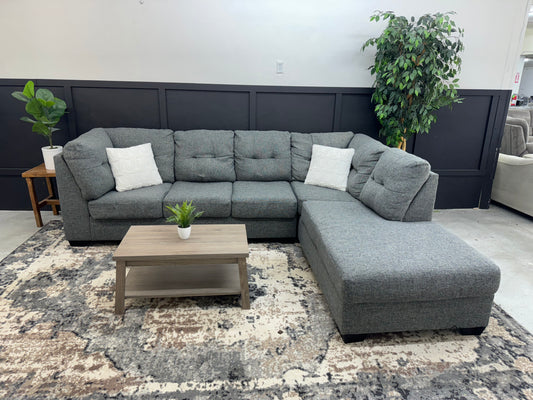 Large Gray Modern Sectional Couch