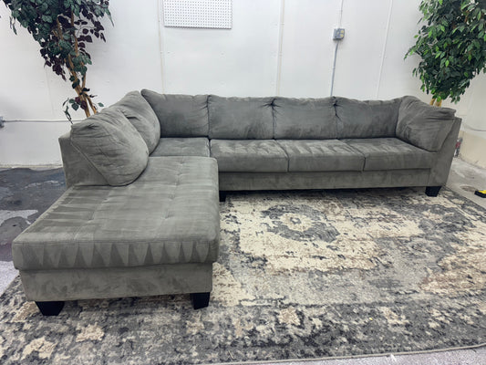 Sleek Gray Modern L Shape Sectional Couch