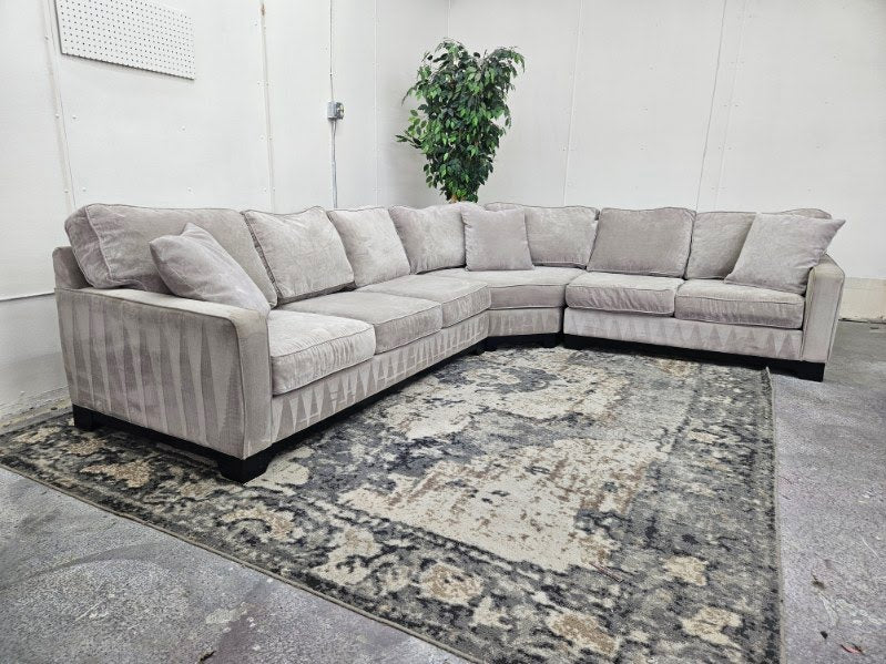 Gorgeous Gray L Shape Sectional Couch
