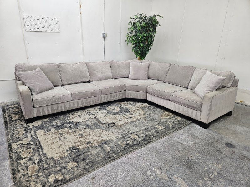 Gorgeous Gray L Shape Sectional Couch
