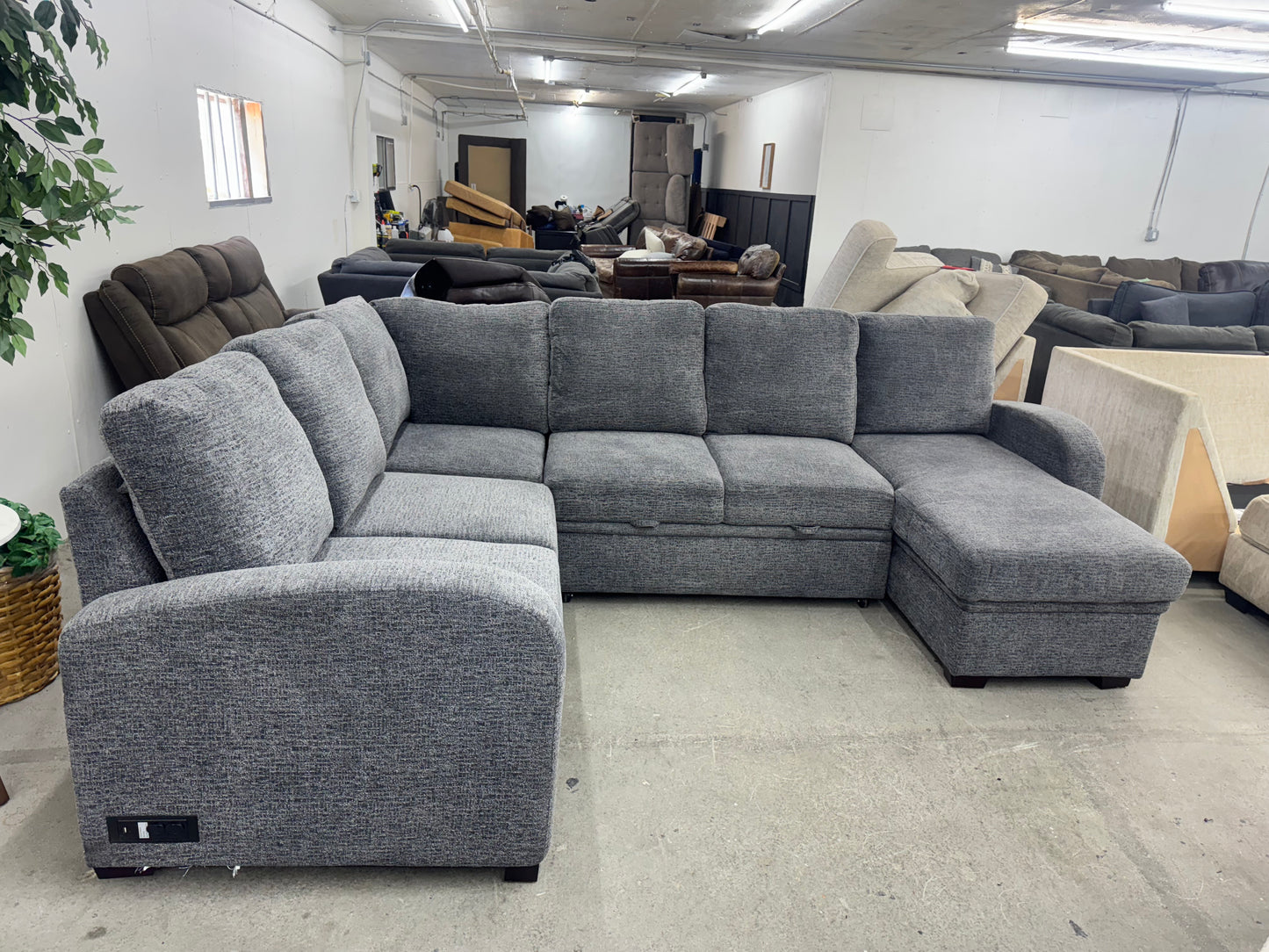 Gray Coddle Sleeper Sectional Sofa