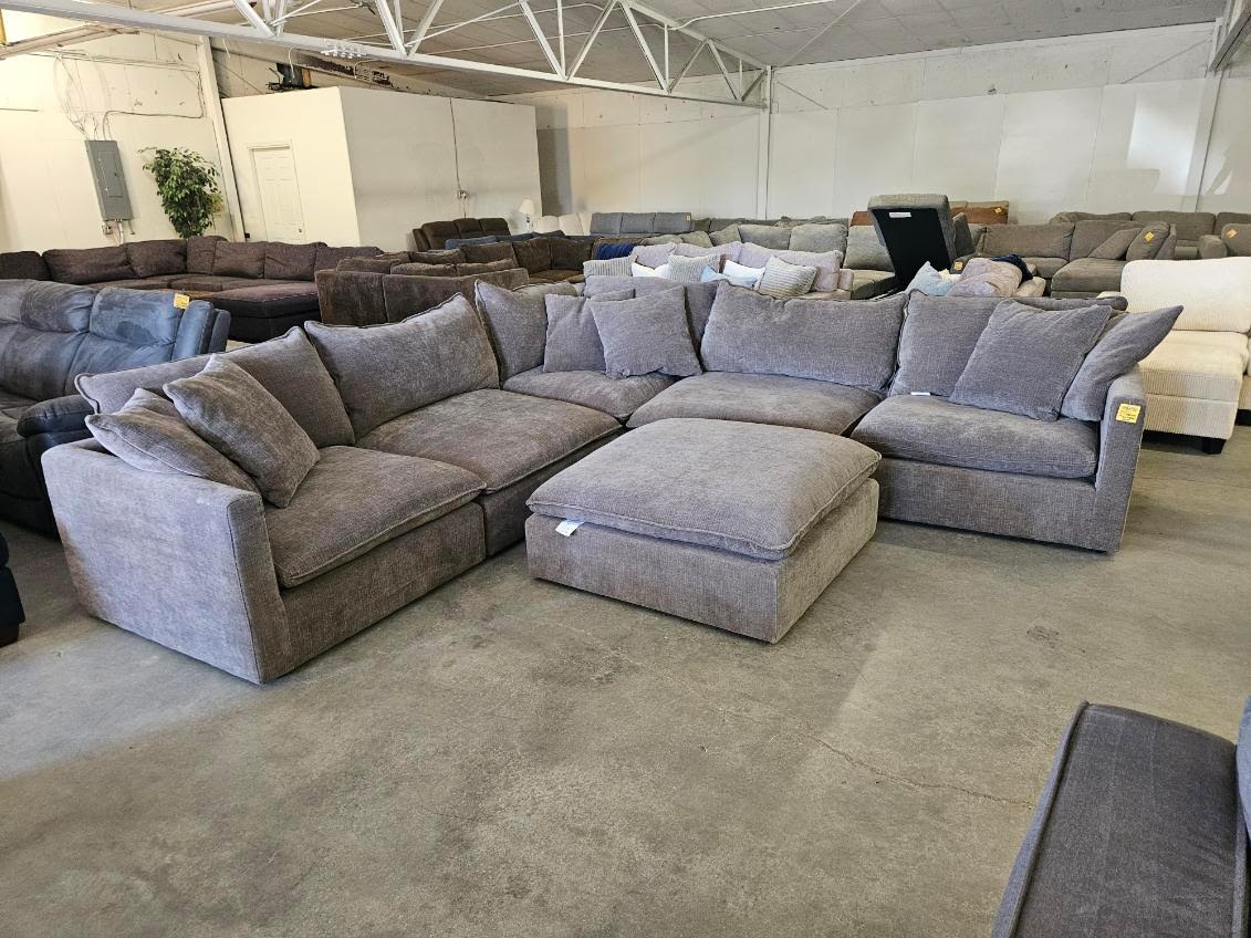 Charcoal Gray 6 Piece Modular Cloud Sectional