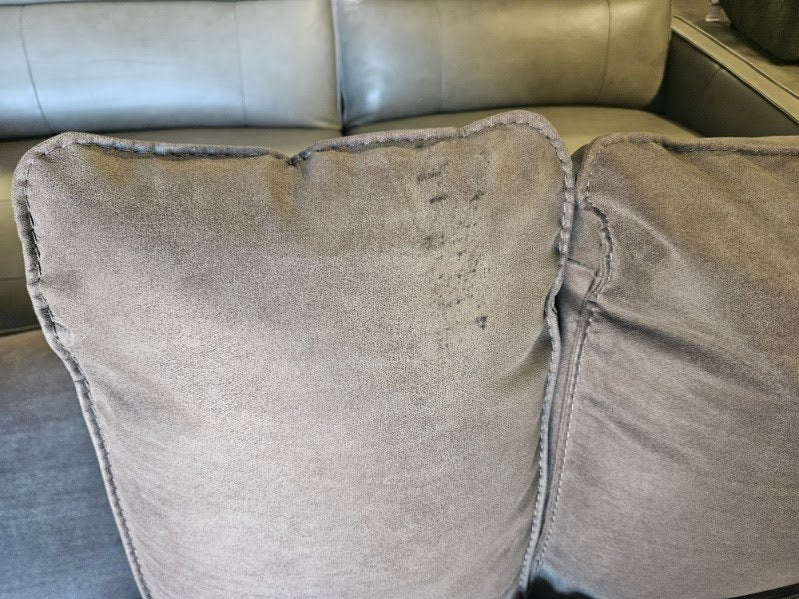 Charcoal Microfiber 5-Piece Modular Sectional with 3 Power Recliners