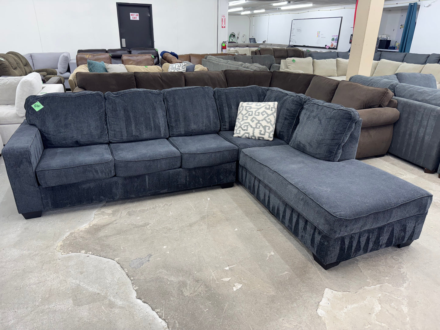 Charcoal Gray L Shape Sectional Couch