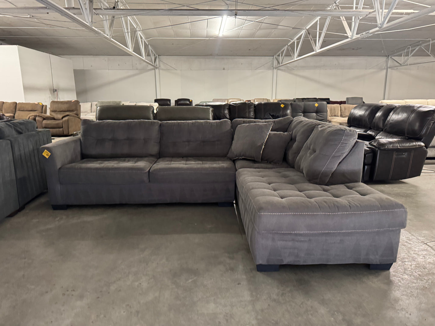 Gray L Shape Sofa