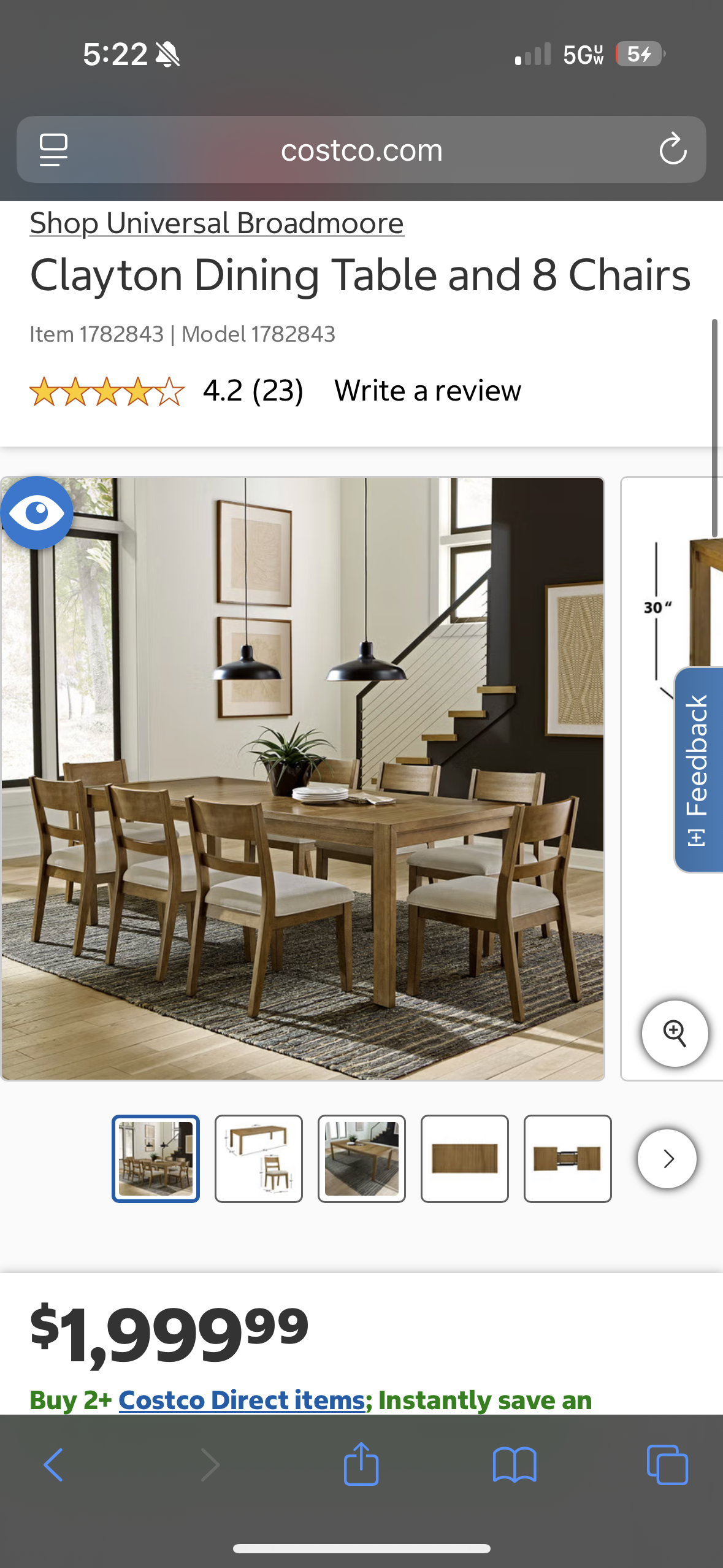 Clayton Dining Table & 8 Chairs