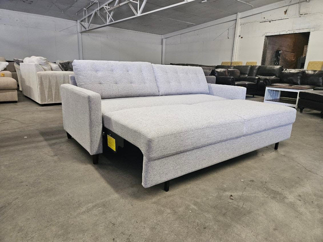 Sleeper Sofa – Gray Convertible Couch with Pull-Out Bed