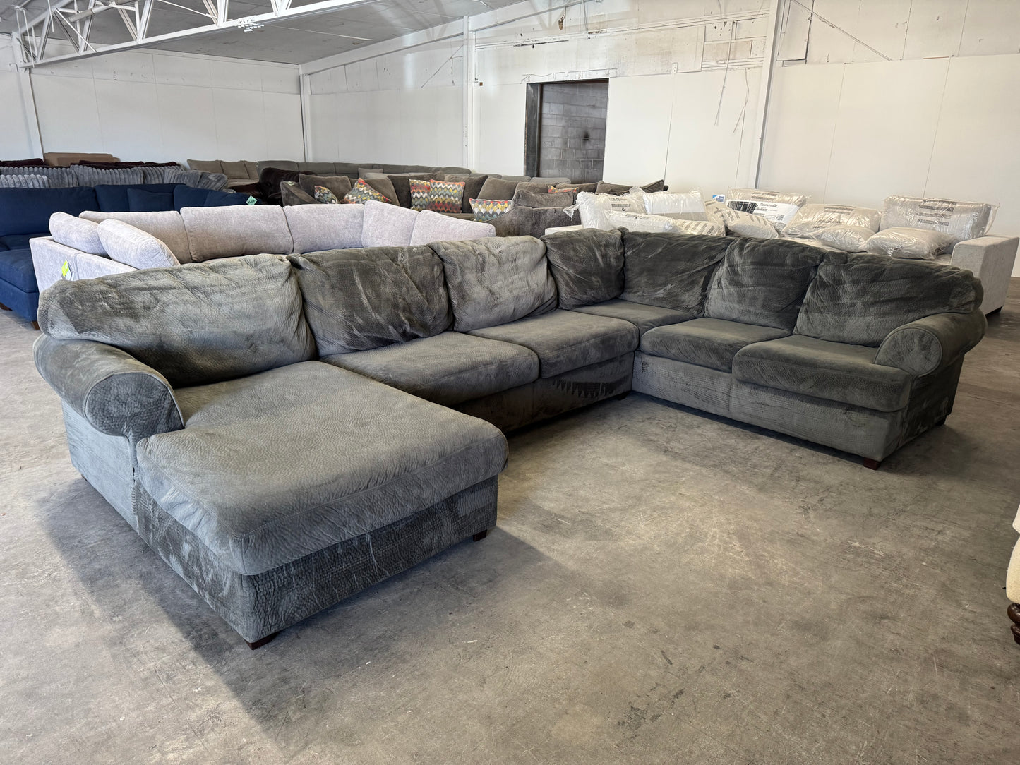 Sage Gray U-Shaped Sectional