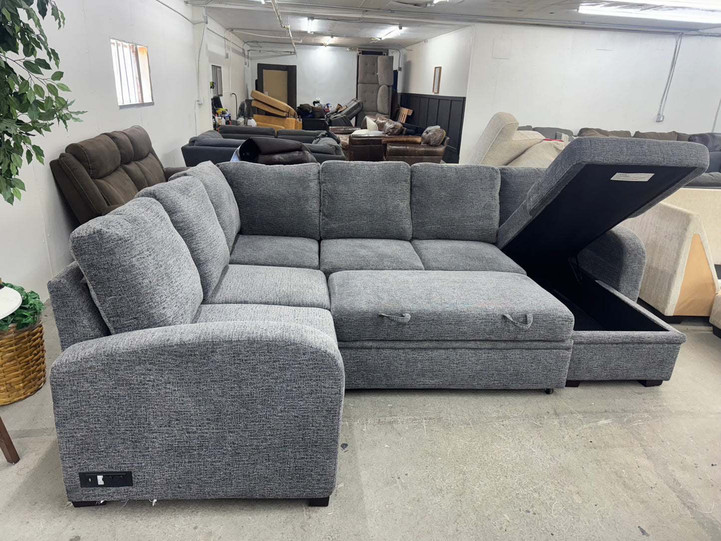 Gray Coddle Sleeper Sectional Sofa