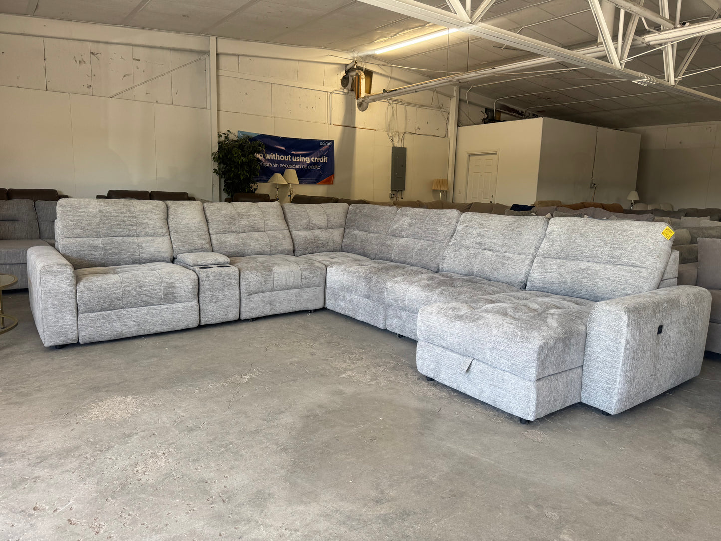 New Gray 7-Piece Modular Reclining Sectional