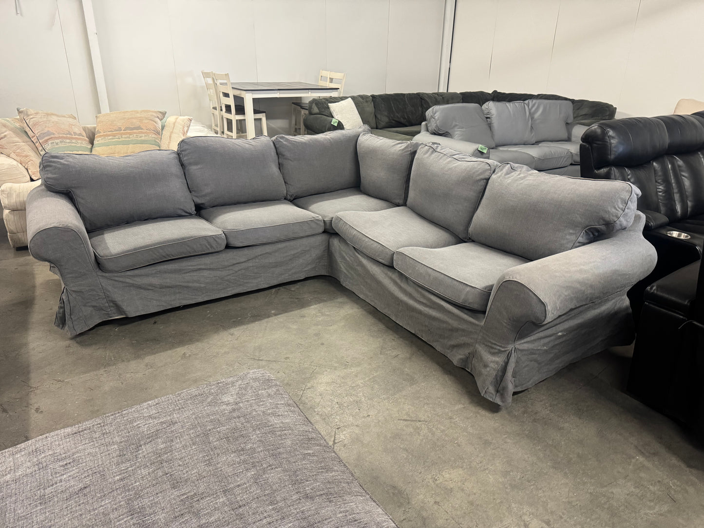 Gray L Shape IKEA Sectional Couch