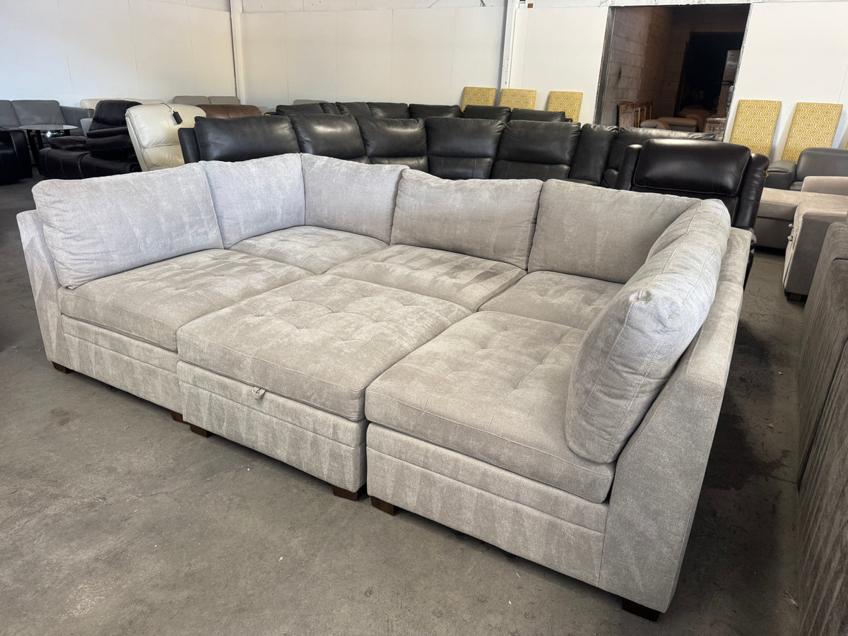 Light Gray 6-Piece Modular Sectional