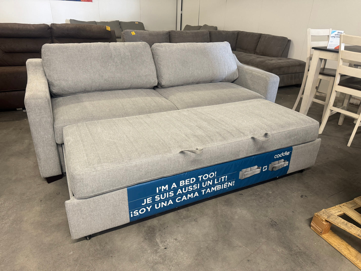 Gray Coddle Aspen Convertible Sleeper Sofa