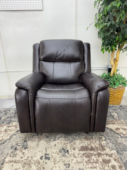 NEW BarcaLounger “Bryson” Brown Leather Rocking Recliner