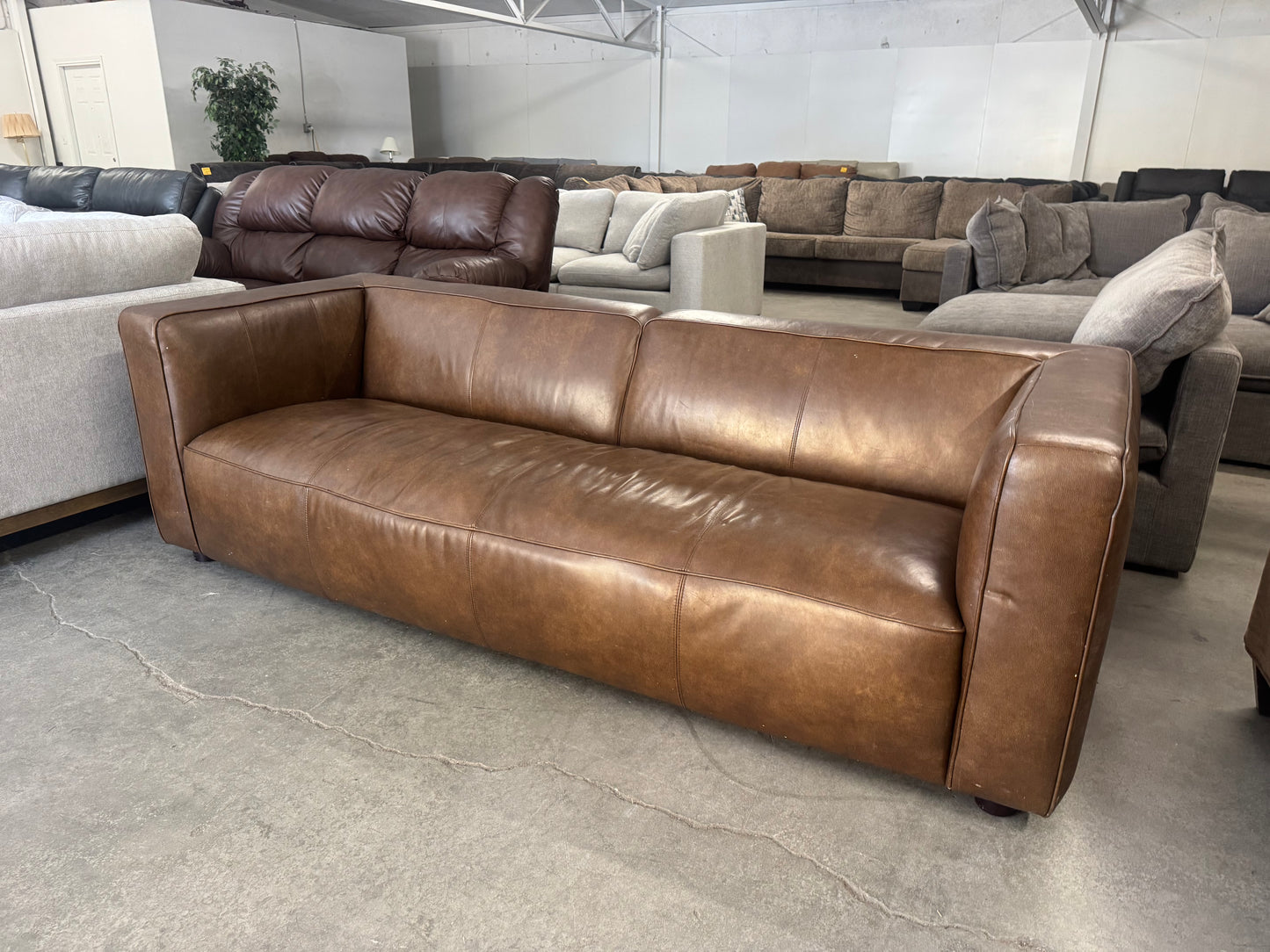 Abbyson Home Brady Top Grain Leather Sofa