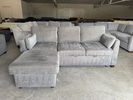 Gray Coddle Sleeper Sofa with Reversible Storage Chaise