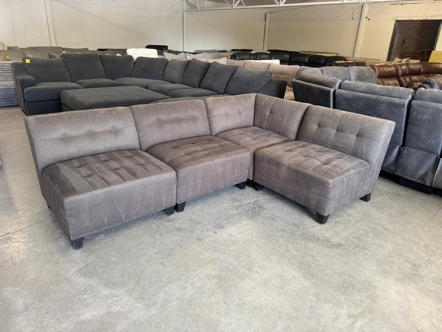 Modular Gray Sectional Sofa