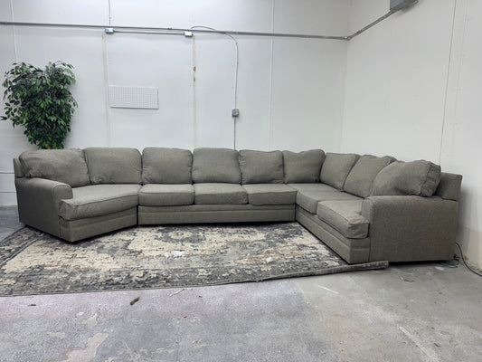 Huge Gray Sectional Couch with Cuddler