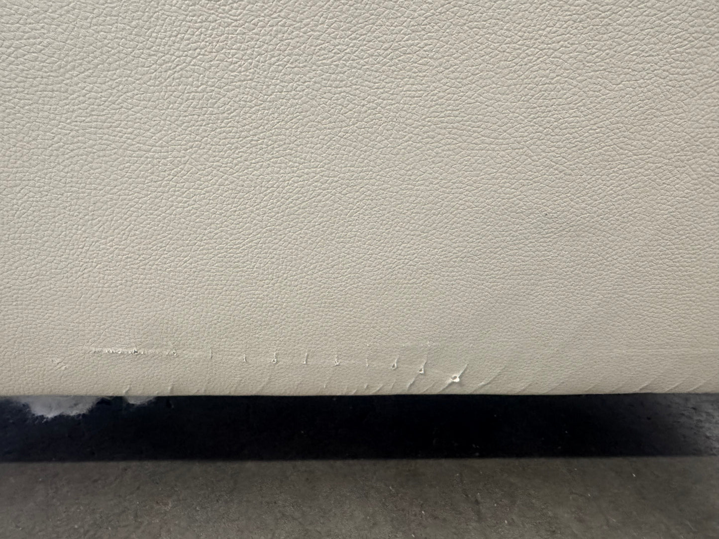 White Leather Power Reclining Sectional with Chaise