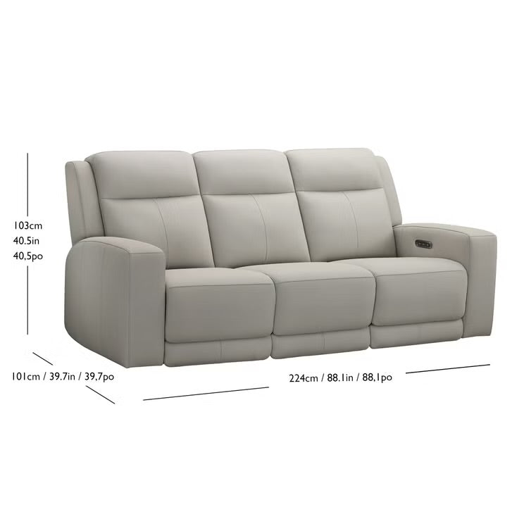 Simon Li Wren Leather Power Reclining Sofa & Zero Gravity Recliner