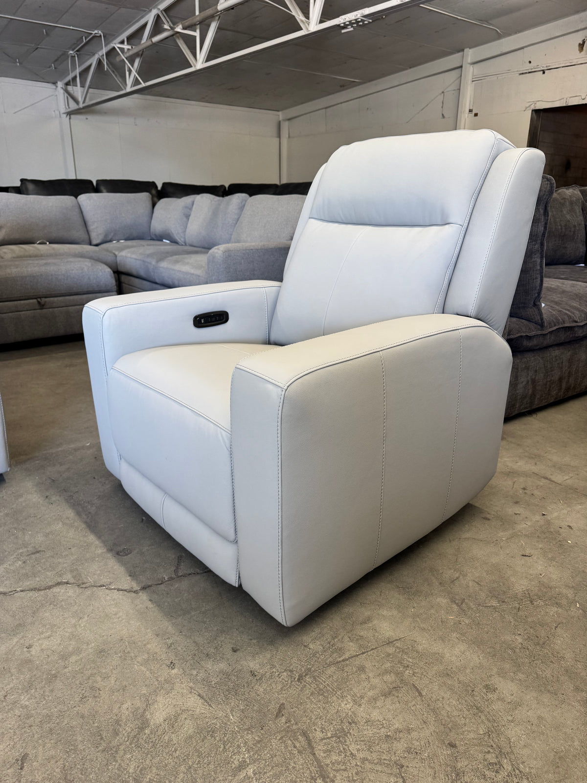 Simon Li Wren Leather Power Reclining Sofa & Zero Gravity Recliner