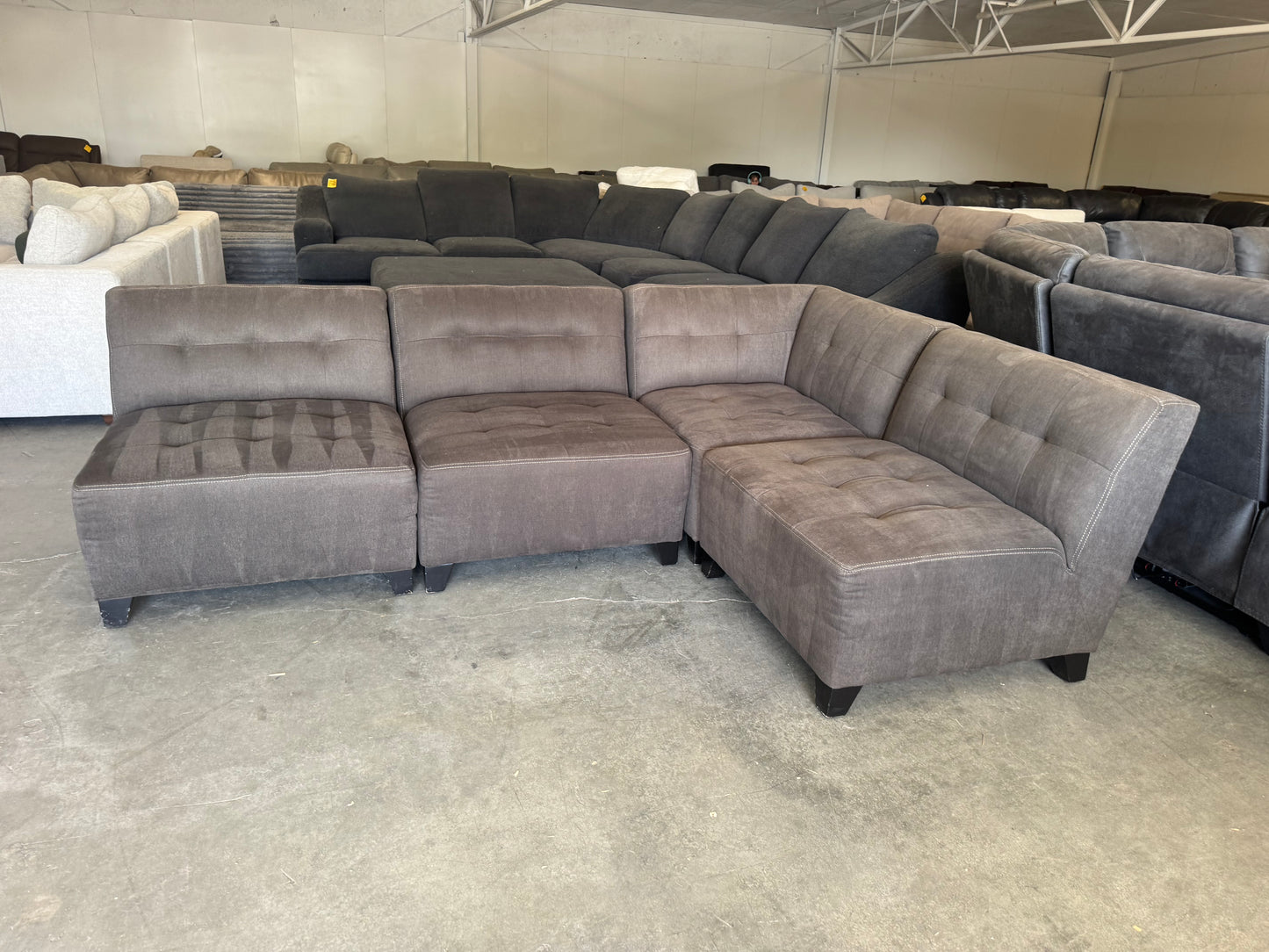 Modular Gray Sectional Sofa