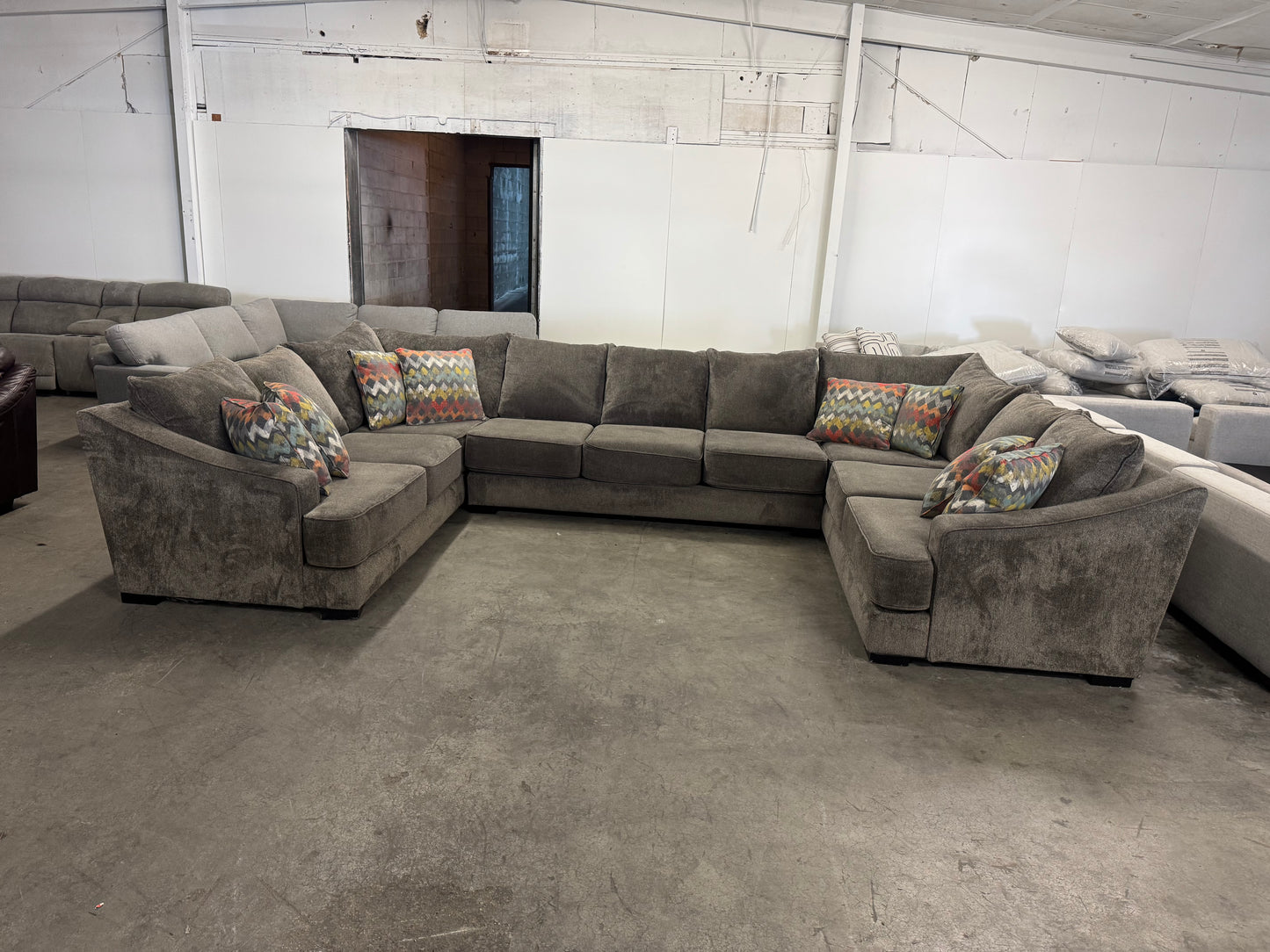 Charcoal Gray U-Shaped Sectional by Stanton Furniture