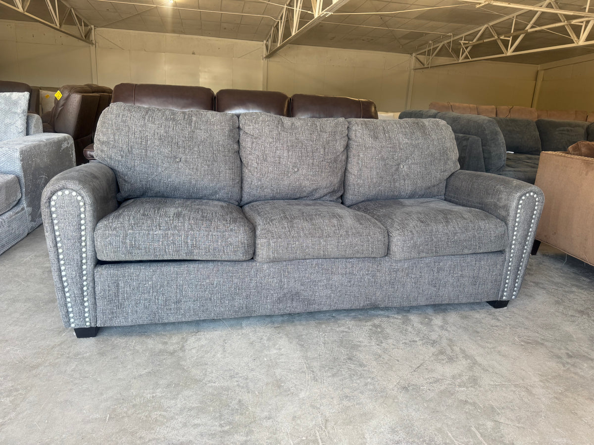Charcoal Gray Queen Sleeper Sofa with Memory Foam Mattress