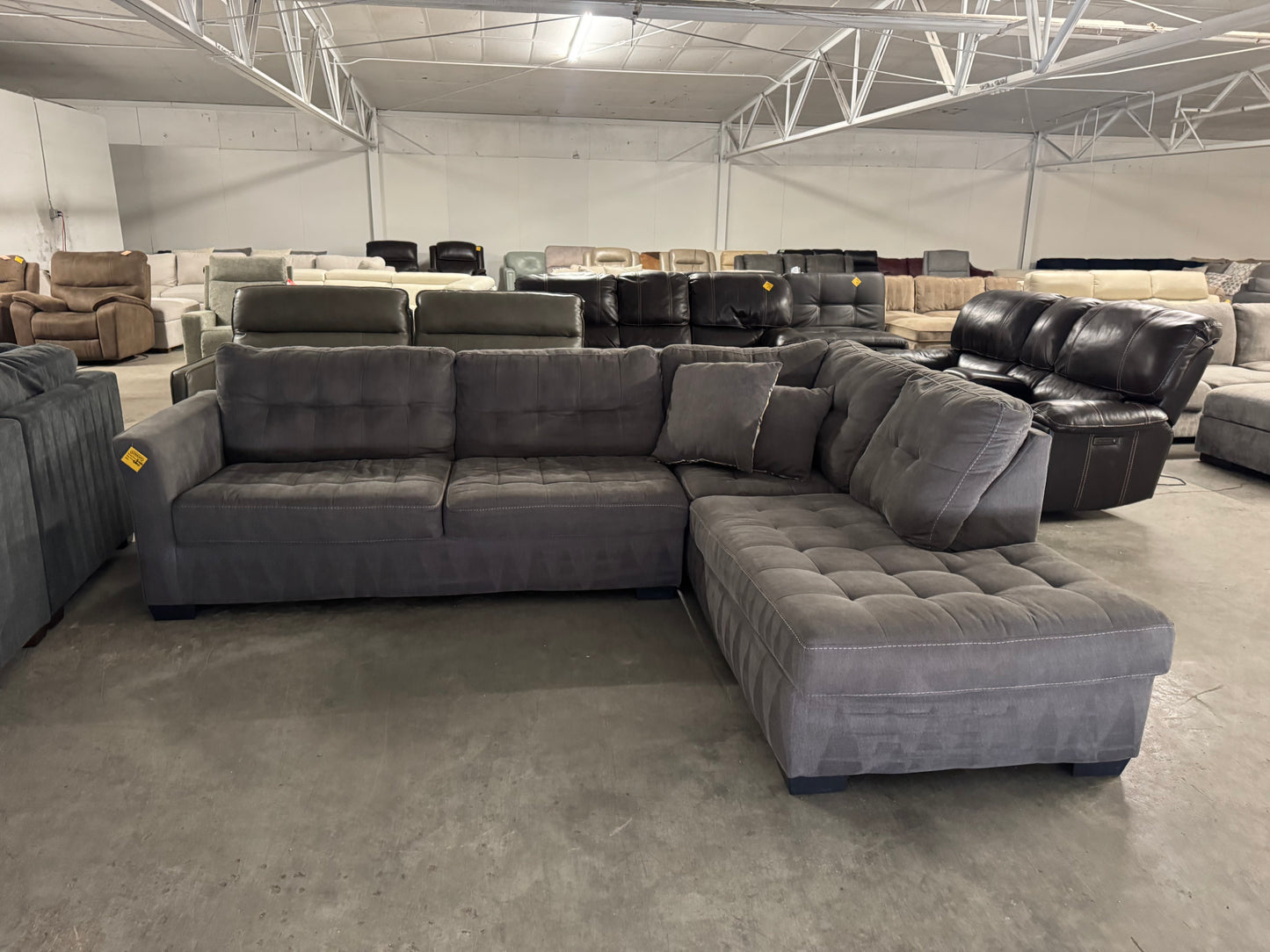 Gray L Shape Sofa