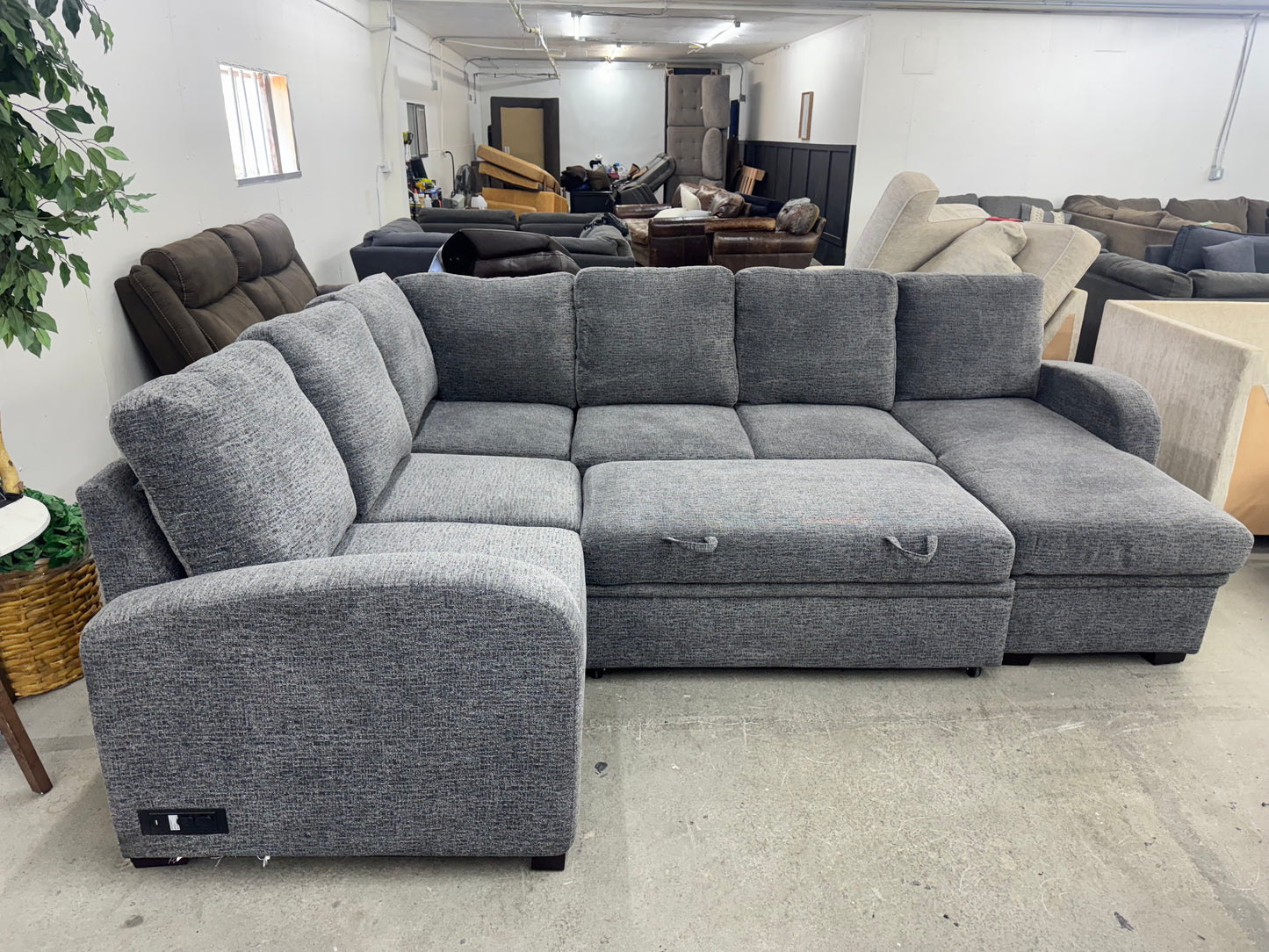 Gray Coddle Sleeper Sectional Sofa