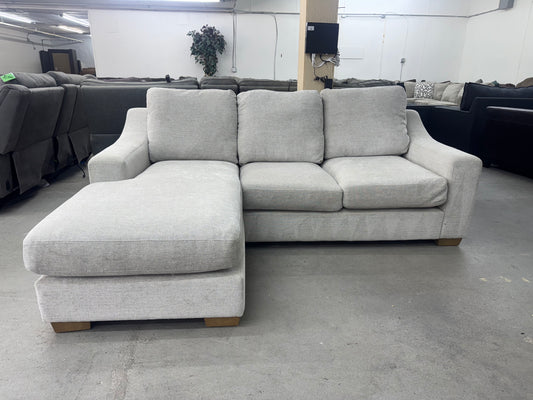 Beige Sectional with Reversible Chaise